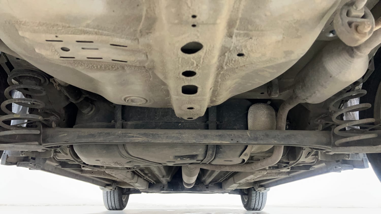 Used 2014 Maruti Suzuki Swift Dzire ZXI Petrol Manual extra REAR UNDERBODY VIEW (TAKEN FROM REAR)