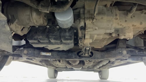 Used 2023 Volkswagen Taigun Topline 1.0 TSI MT Petrol Manual extra FRONT LEFT UNDERBODY VIEW