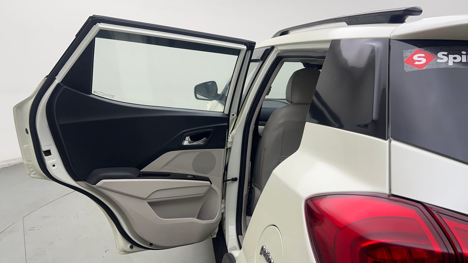 Used 2022 Mahindra XUV 300 W8 (O) 1.2 Petrol AMT Petrol Automatic interior LEFT REAR DOOR OPEN VIEW