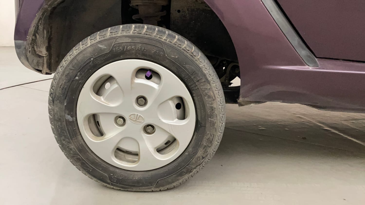 Used 2015 Tata Nano Twist XT Petrol Manual tyres RIGHT REAR TYRE RIM VIEW