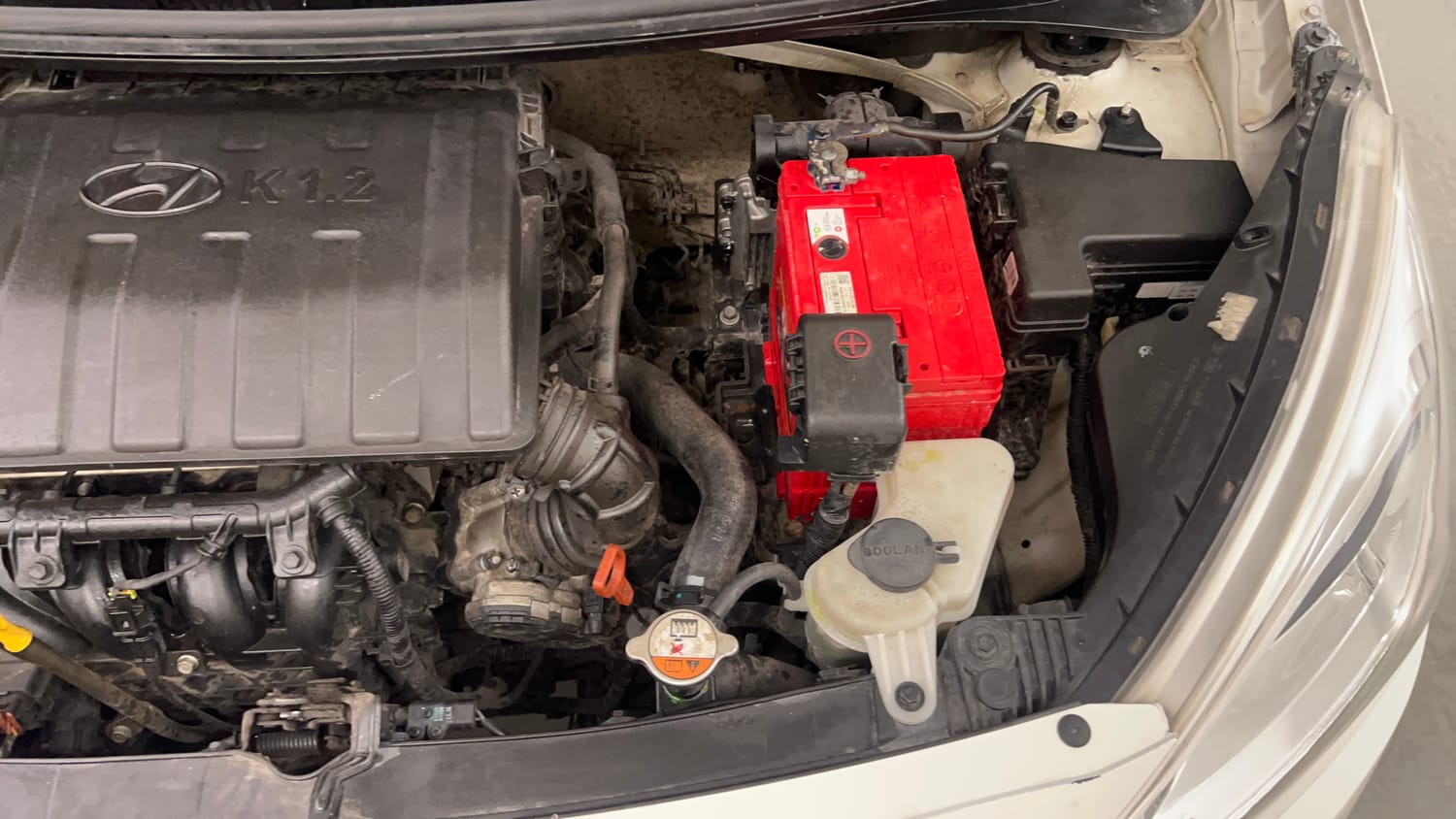 Used 2014 Hyundai Grand i10 Asta AT 1.2 Kappa VTVT Petrol Automatic engine ENGINE LEFT SIDE VIEW