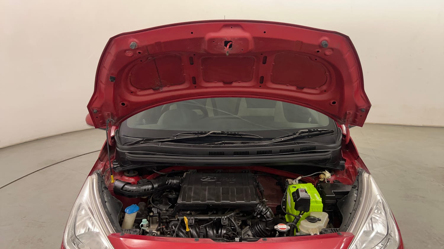 Used 2017 Hyundai Grand i10 Sportz (O) 1.2 Kappa VTVT Petrol Manual engine ENGINE & BONNET OPEN FRONT VIEW
