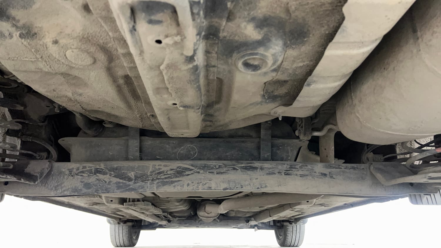 Used 2021 Hyundai Grand i10 Nios Sportz AMT 1.2 Kappa VTVT Petrol Automatic extra REAR UNDERBODY VIEW (TAKEN FROM REAR)