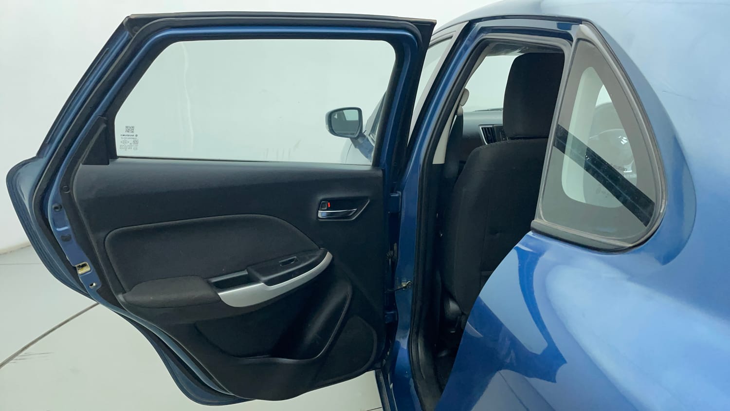 Used 2018 Maruti Suzuki Baleno Delta 1.2 Petrol Manual interior LEFT REAR DOOR OPEN VIEW