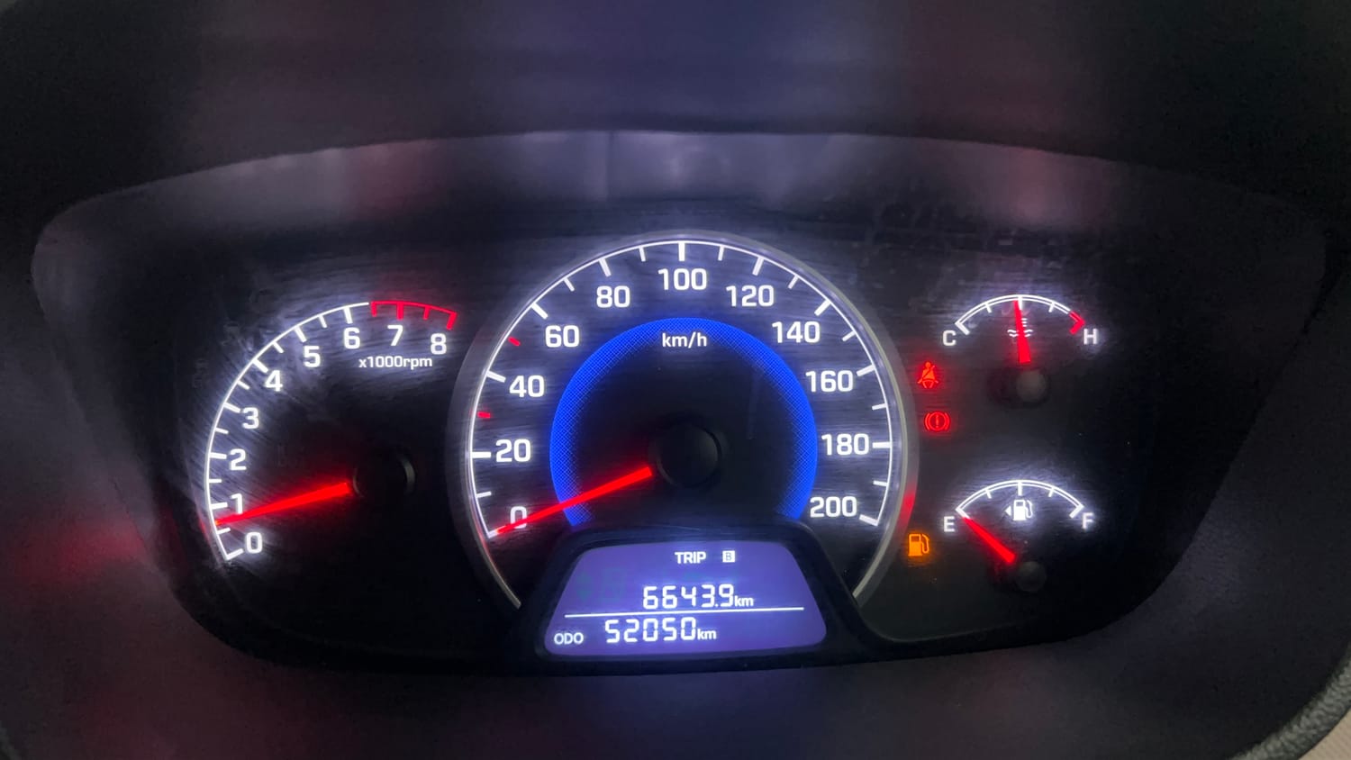 Used 2017 Hyundai Grand i10 Sportz (O) 1.2 Kappa VTVT Petrol Manual interior CLUSTERMETER VIEW