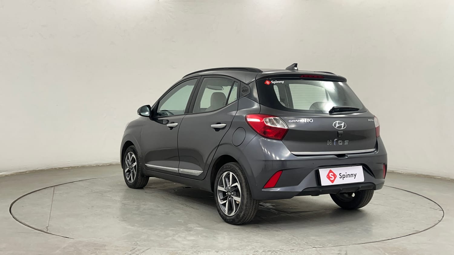 Used 2021 Hyundai Grand i10 Nios Sportz AMT 1.2 Kappa VTVT Petrol Automatic exterior LEFT REAR CORNER VIEW