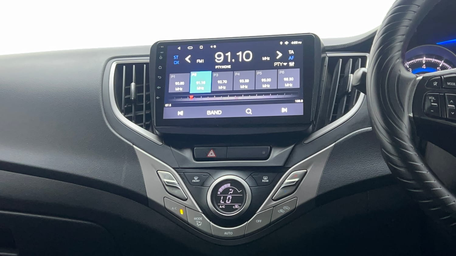 Used 2021 Maruti Suzuki Baleno Delta Petrol Manual interior MUSIC SYSTEM & AC CONTROL VIEW