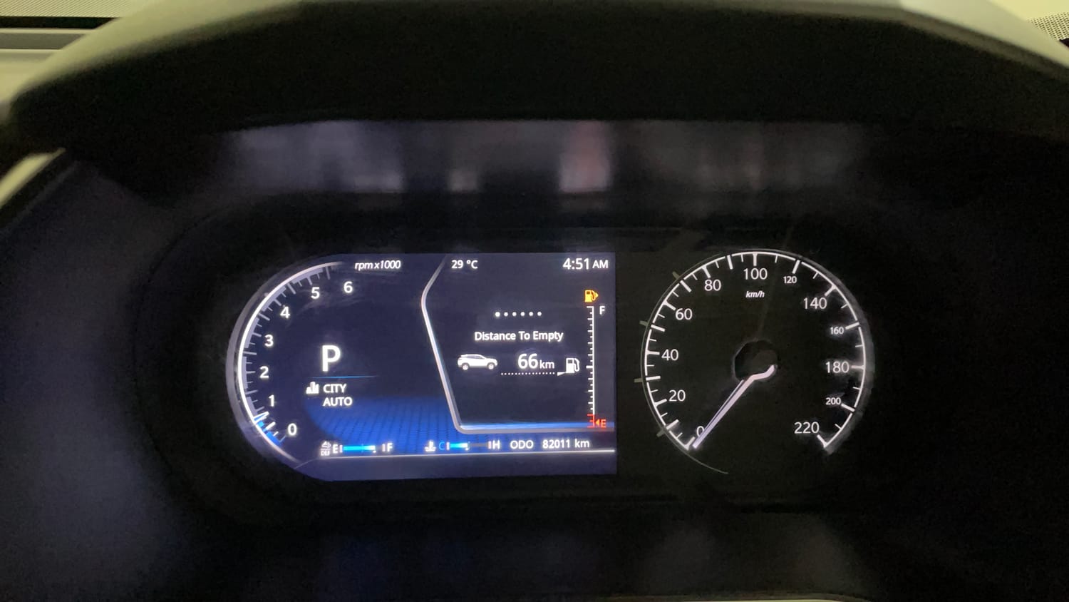 Used 2022 Tata Harrier XZA Plus Dual Tone Diesel Automatic interior CLUSTERMETER VIEW
