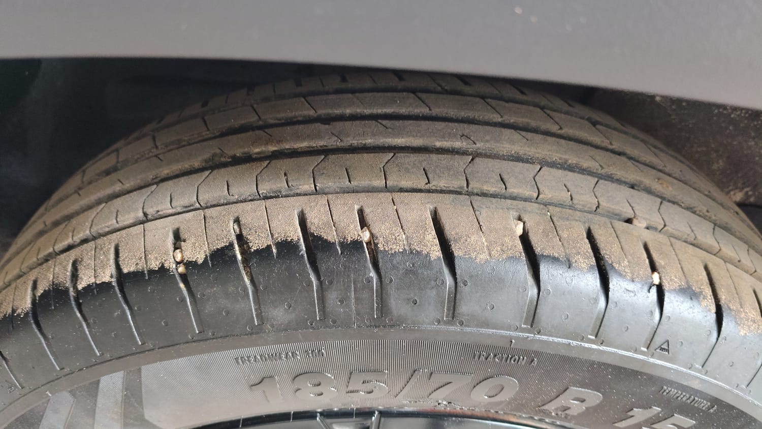 Used 2024 Tata Punch Adventure MT Petrol Manual tyres RIGHT REAR TYRE TREAD VIEW