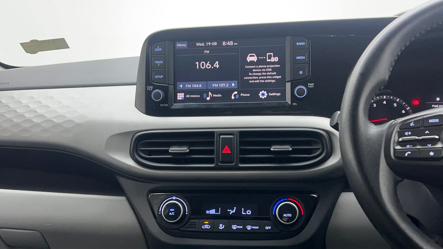 Used 2023 Hyundai Grand i10 Nios Sportz 1.2 Kappa VTVT Petrol Manual interior MUSIC SYSTEM & AC CONTROL VIEW