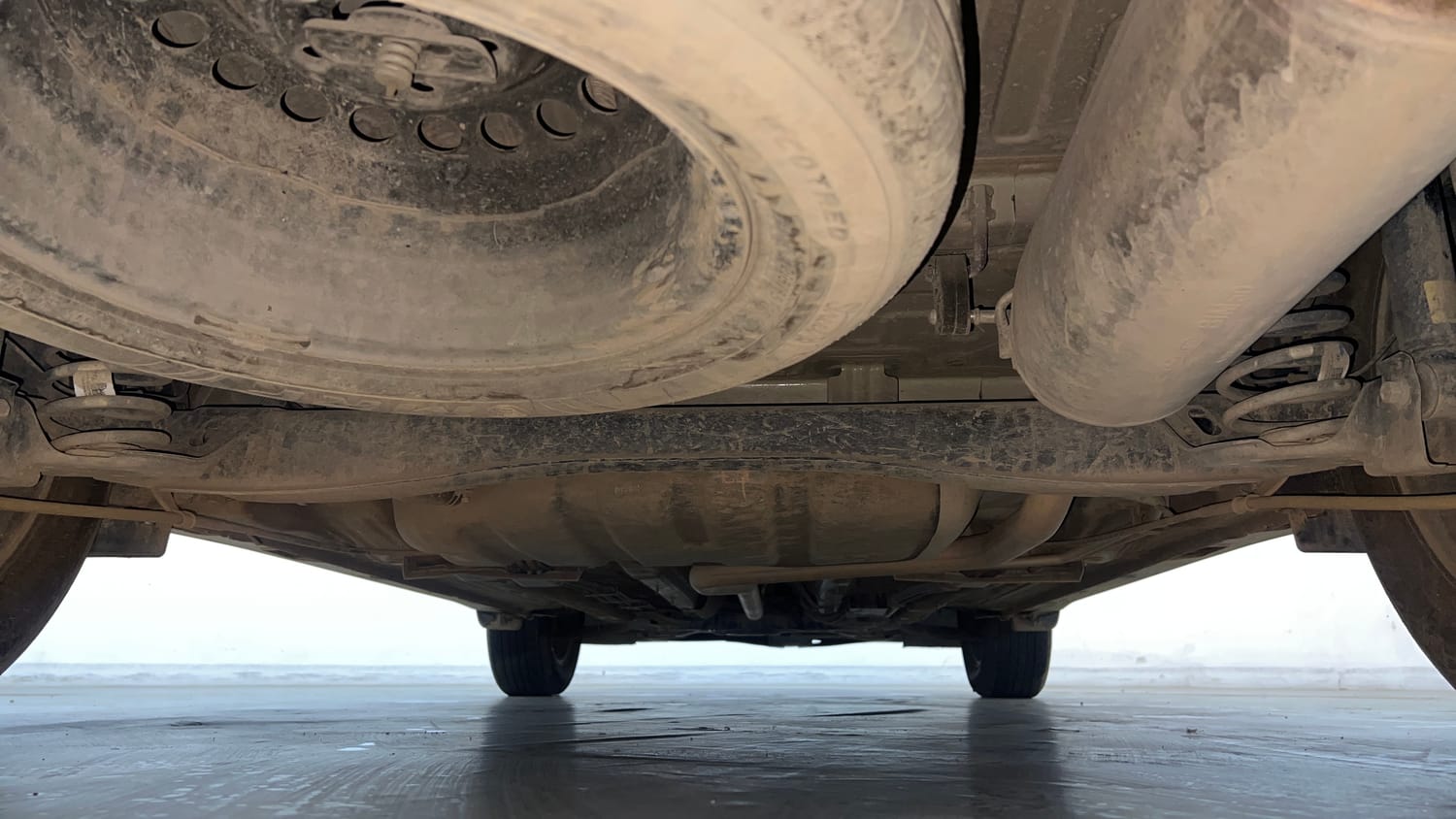Used 2022 Kia Carens Luxury Plus 1.5 Diesel AT 7 STR Diesel Automatic extra REAR UNDERBODY VIEW (TAKEN FROM REAR)