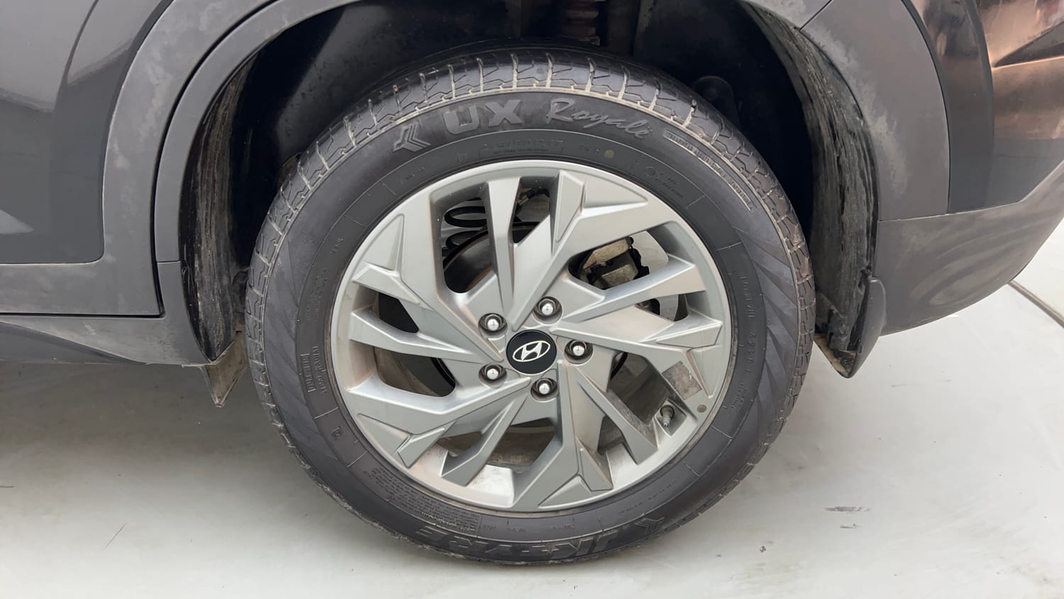 Used 2020 Hyundai Creta SX (O) 1.4 Turbo 7 DCT Petrol Automatic tyres LEFT REAR TYRE RIM VIEW