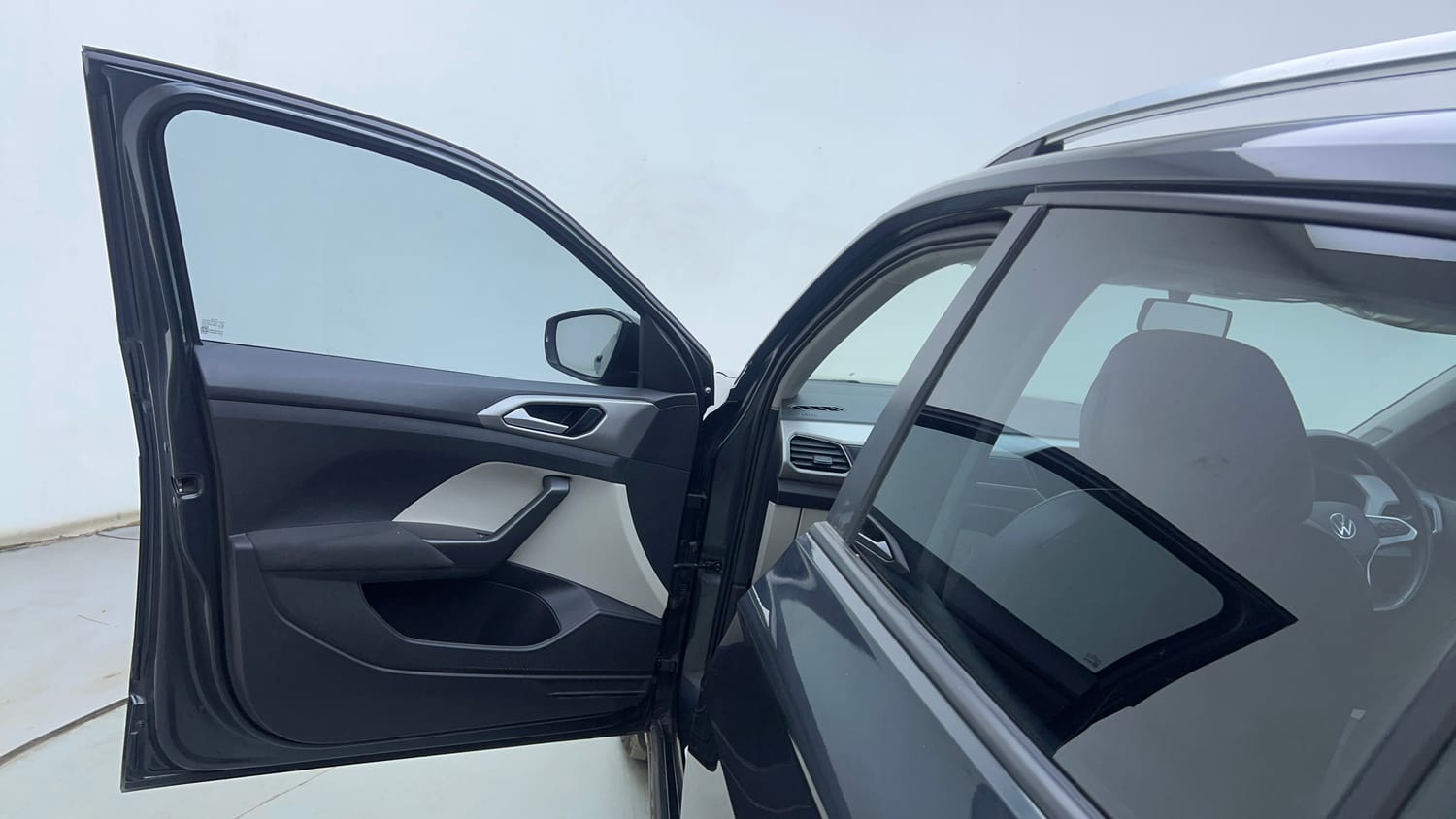 Used 2022 Volkswagen Taigun Highline 1.0 TSI MT Petrol Manual interior LEFT FRONT DOOR OPEN VIEW