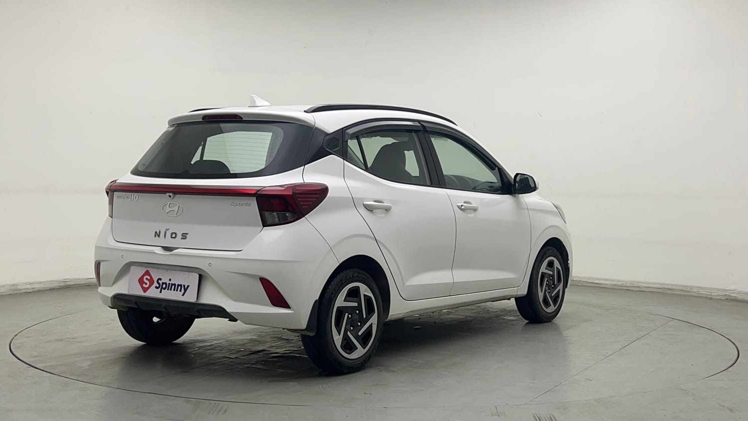 Used 2023 Hyundai Grand i10 Nios Sportz 1.2 Kappa VTVT Petrol Manual exterior RIGHT REAR CORNER VIEW