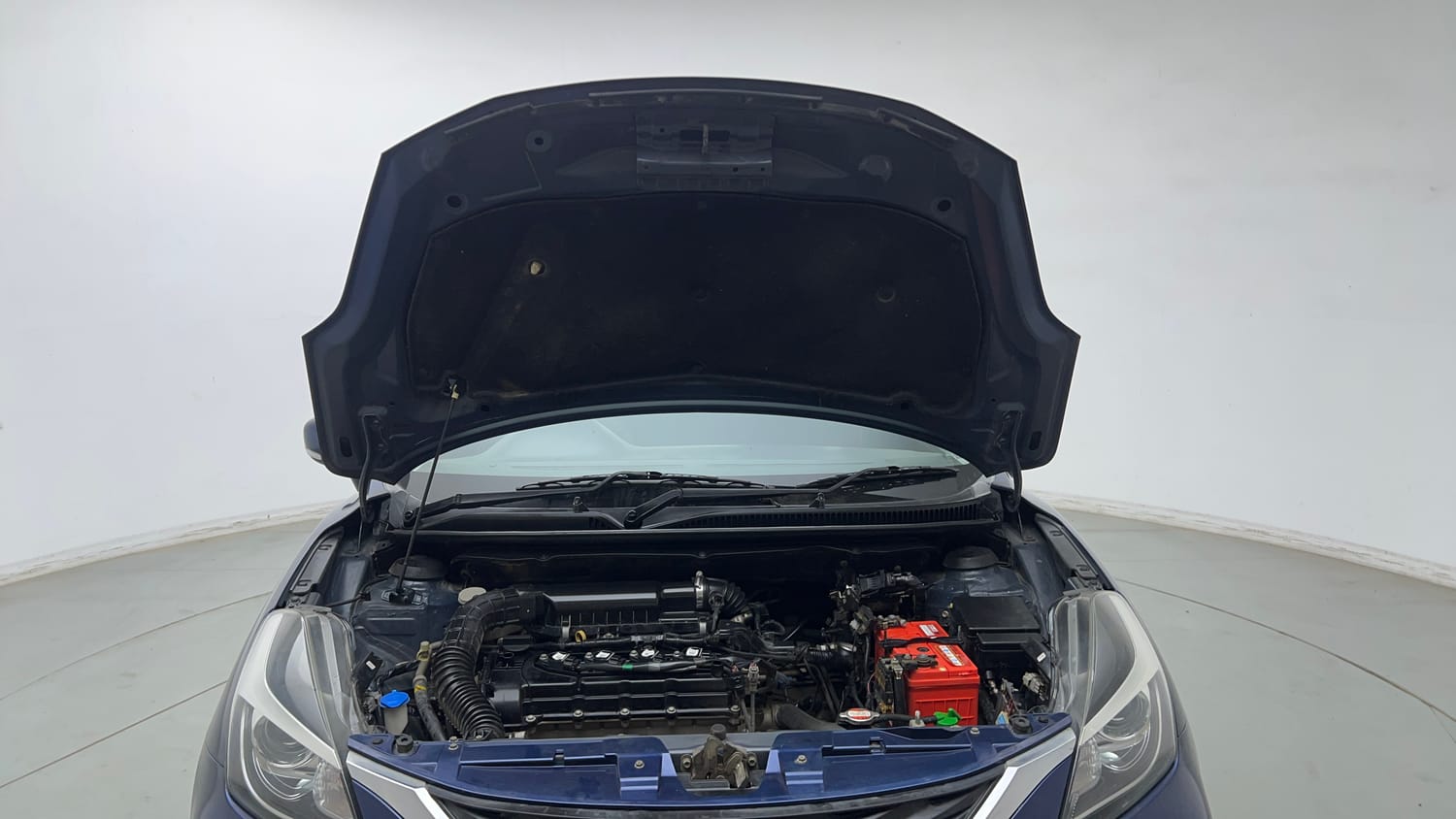 Used 2021 Maruti Suzuki Baleno Delta Petrol+CNG (Outside Fitted) Cng Manual engine ENGINE & BONNET OPEN FRONT VIEW