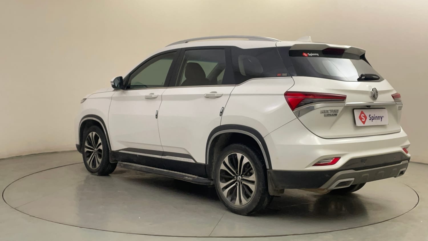 Used 2023 MG Motors Hector Plus Sharp 1.5 Petrol Turbo CVT 6-STR Petrol Automatic exterior LEFT REAR CORNER VIEW
