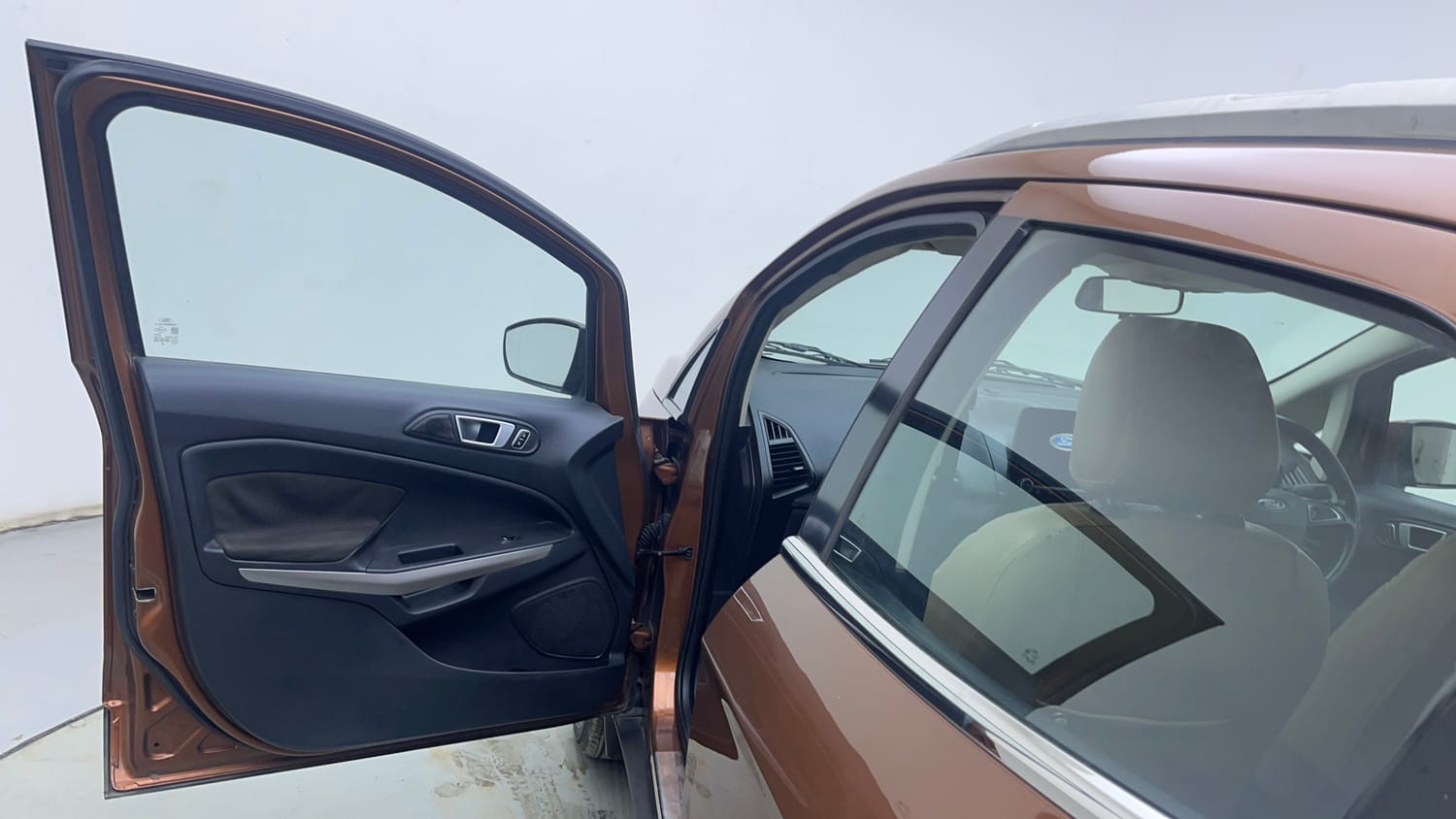 Used 2018 Ford EcoSport Titanium 1.5L Ti-VCT Petrol Manual interior LEFT FRONT DOOR OPEN VIEW