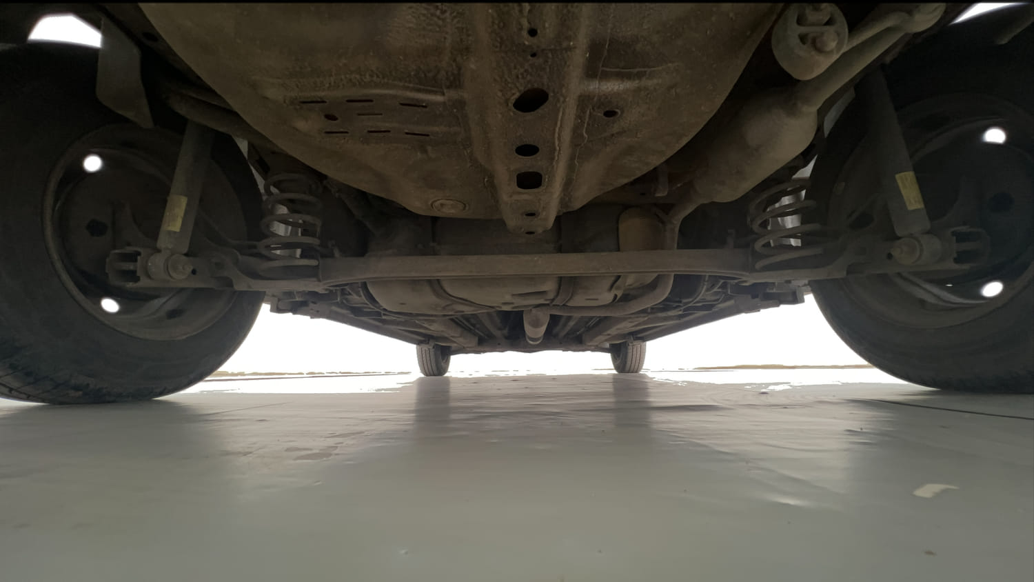 Used 2014 Maruti Suzuki Swift Dzire VXI Petrol Manual extra REAR UNDERBODY VIEW (TAKEN FROM REAR)