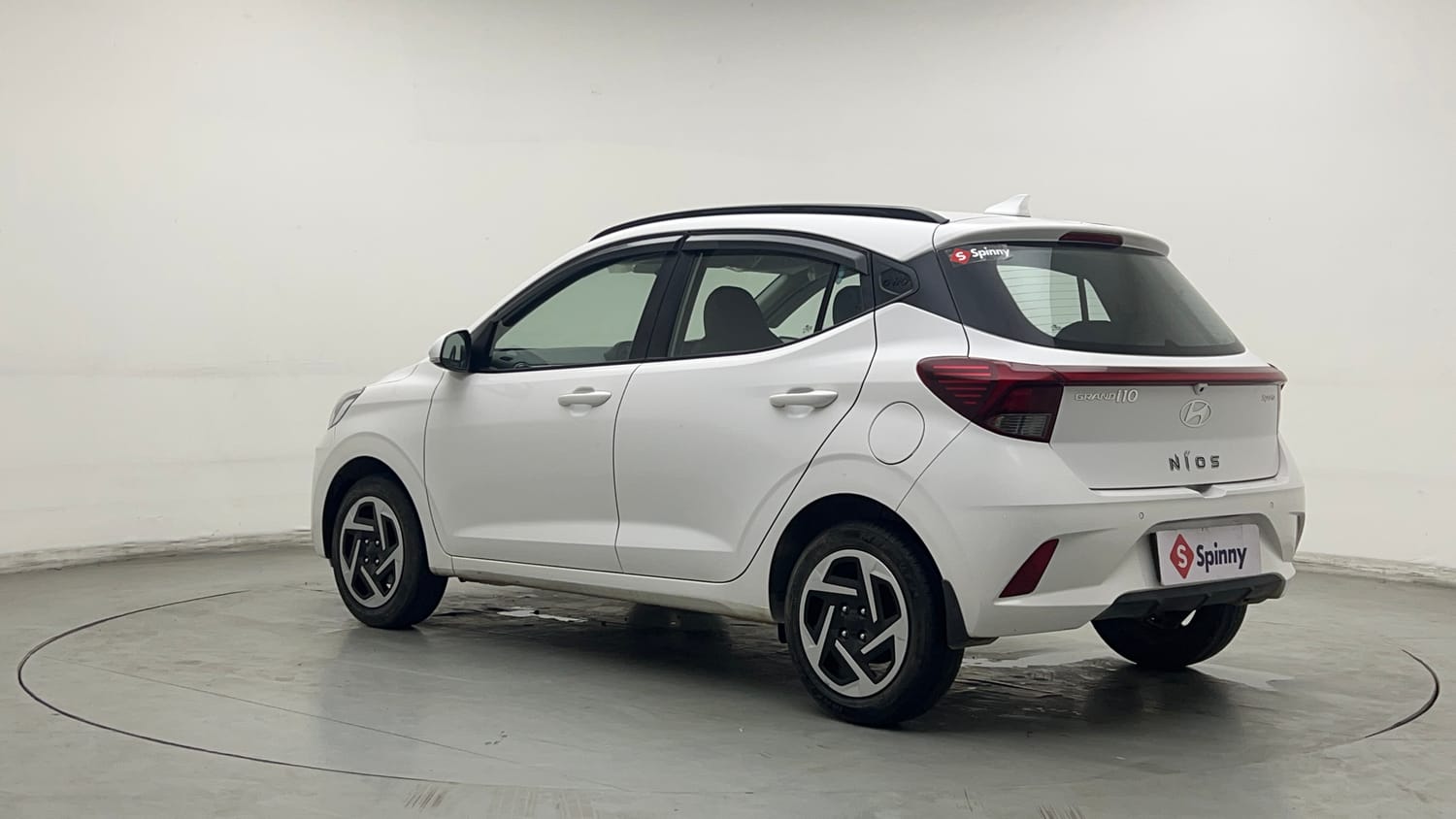 Used 2023 Hyundai Grand i10 Nios Sportz 1.2 Kappa VTVT Petrol Manual exterior LEFT REAR CORNER VIEW