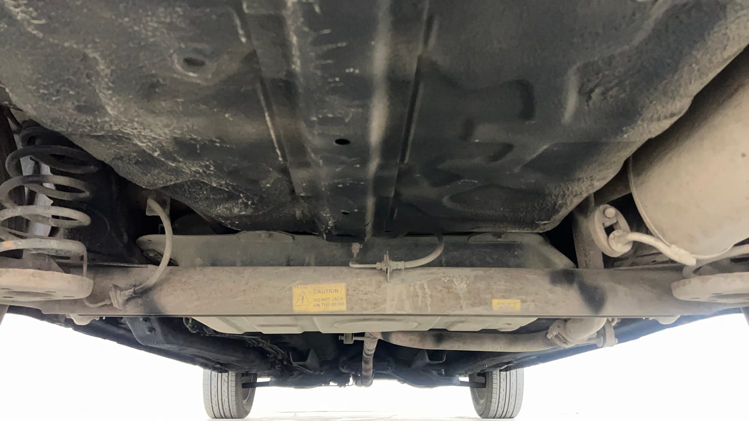 Used 2014 Tata Zest XMS Petrol Petrol Manual extra REAR UNDERBODY VIEW (TAKEN FROM REAR)