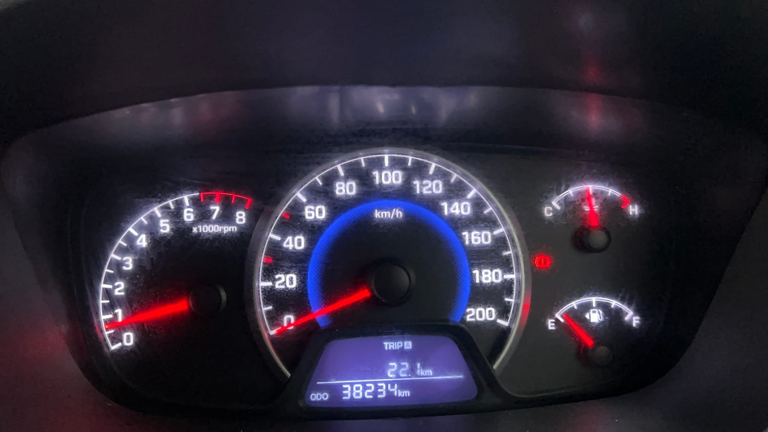 Used 2016 Hyundai Grand i10 Sportz 1.2 Kappa VTVT Petrol Manual interior CLUSTERMETER VIEW
