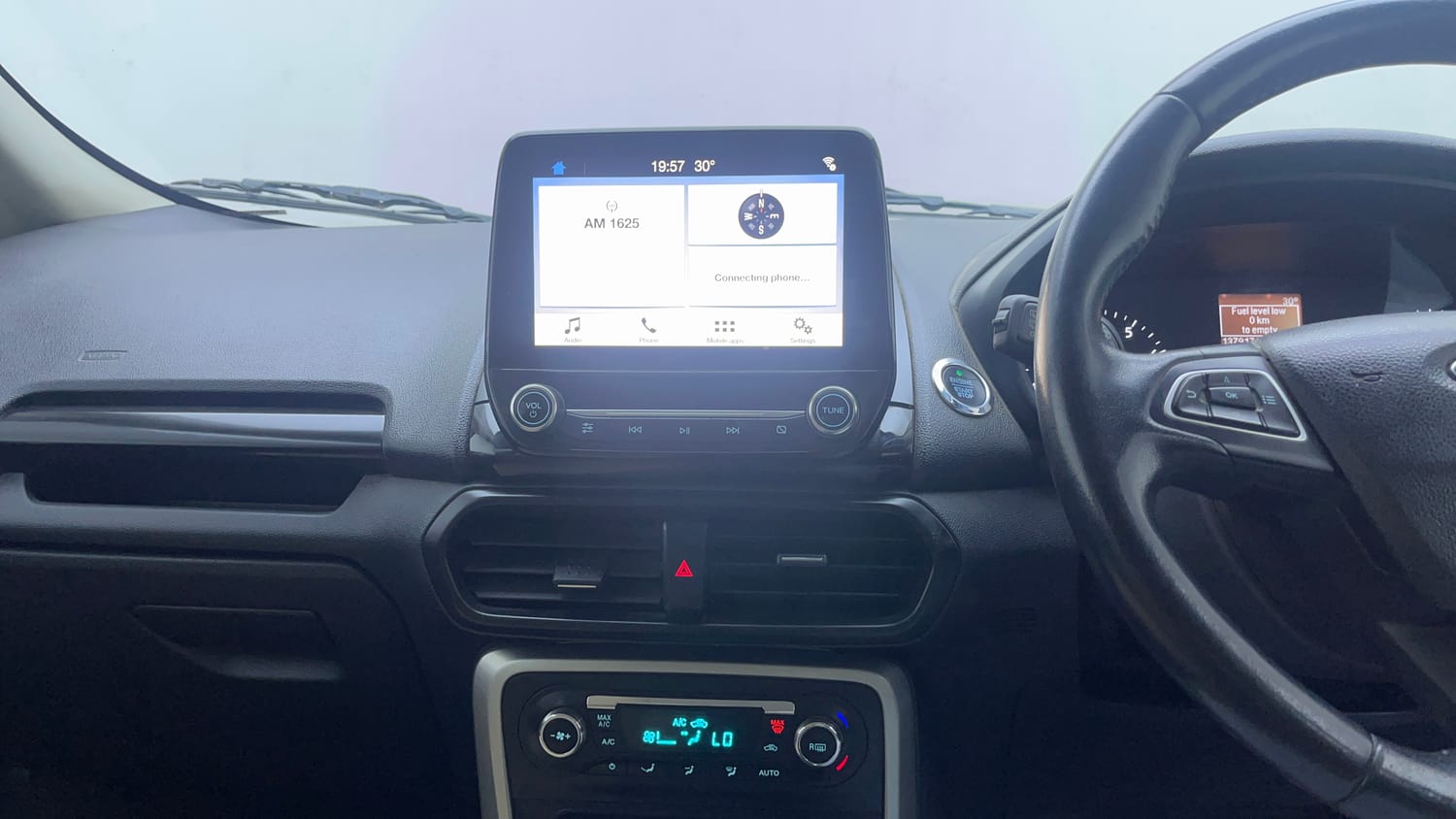 Used 2018 Ford EcoSport Titanium 1.5L Ti-VCT Petrol Manual interior MUSIC SYSTEM & AC CONTROL VIEW