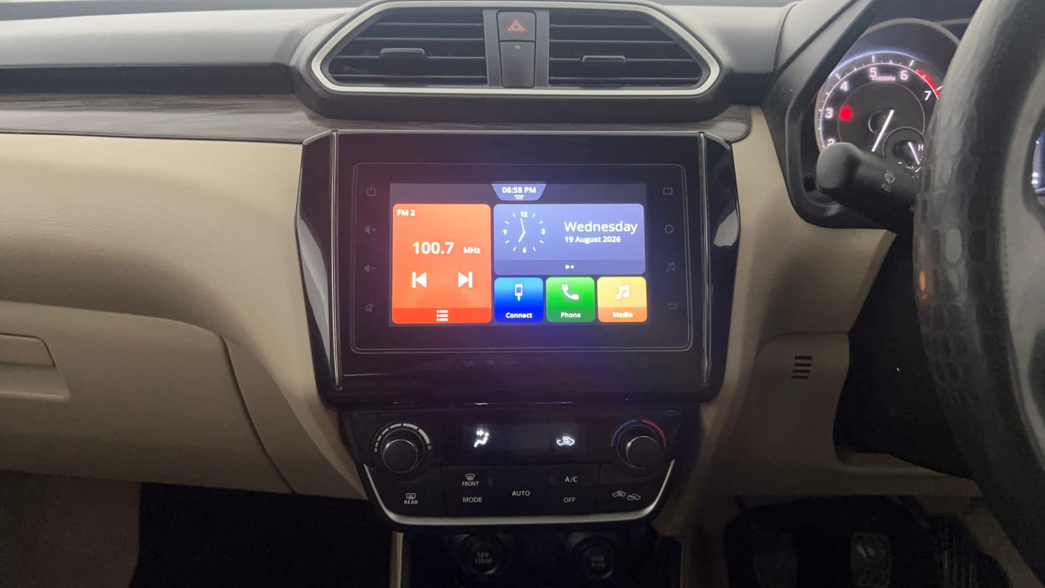 Used 2022 Maruti Suzuki Dzire ZXi Plus Petrol Manual interior MUSIC SYSTEM & AC CONTROL VIEW