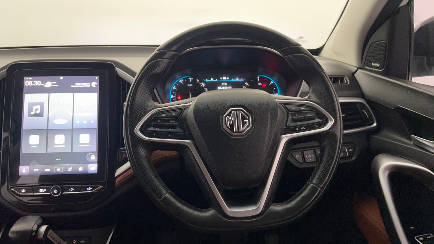 Used 2020 MG Motors Hector Plus Sharp 1.5 DCT Petrol Petrol Automatic interior STEERING VIEW
