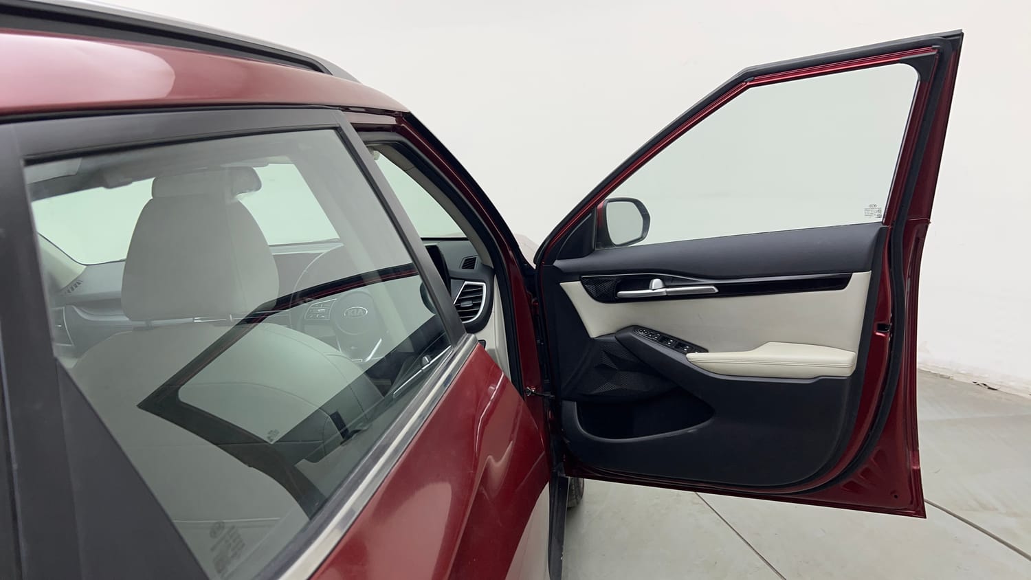 Used 2021 kia Seltos HTX IVT 1.5 Petrol Automatic interior RIGHT FRONT DOOR OPEN VIEW