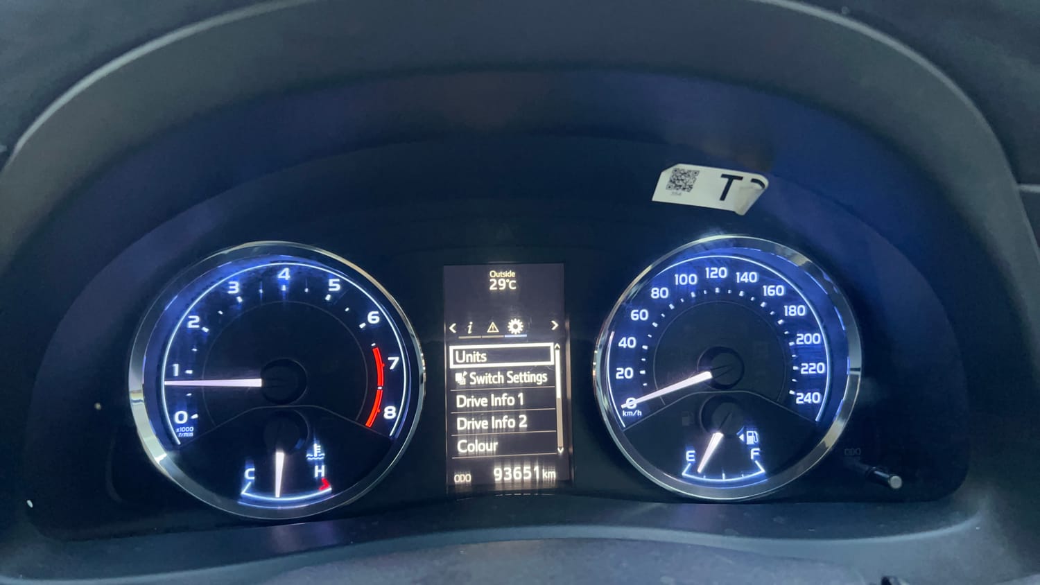 Used 2019 Toyota Corolla Altis GL Petrol Petrol Manual interior CLUSTERMETER VIEW
