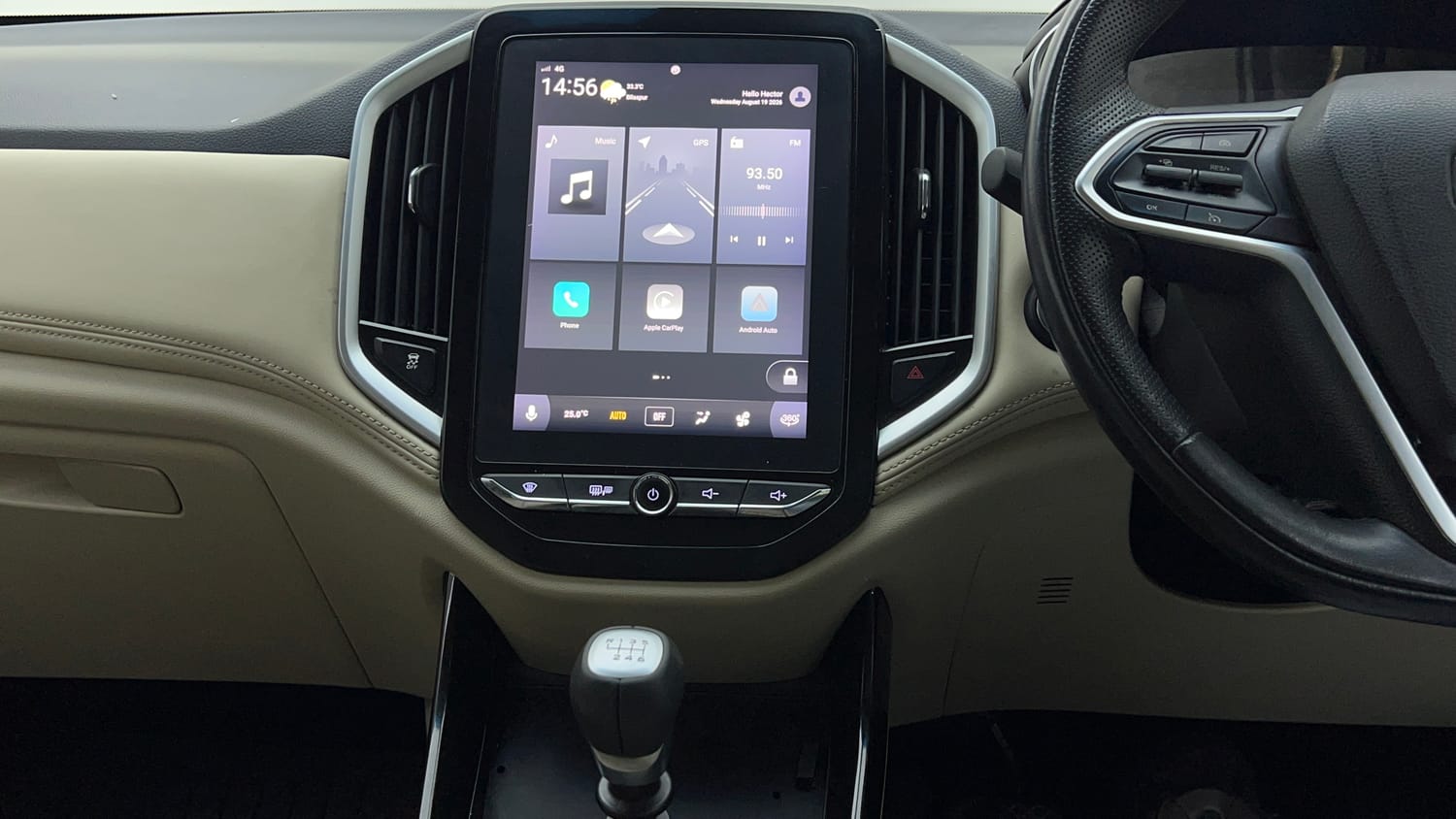 Used 2022 MG Motors Hector Sharp 1.5 Petrol Turbo Hybrid MT Hybrid Manual interior MUSIC SYSTEM & AC CONTROL VIEW
