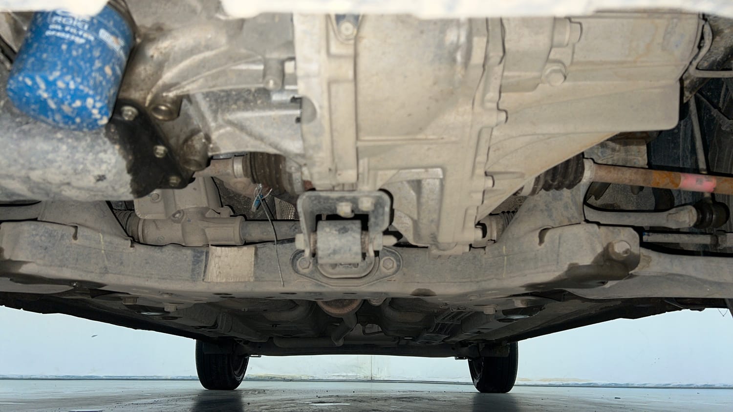 Used 2023 Hyundai Grand i10 Nios Sportz 1.2 Kappa VTVT Petrol Manual extra FRONT LEFT UNDERBODY VIEW