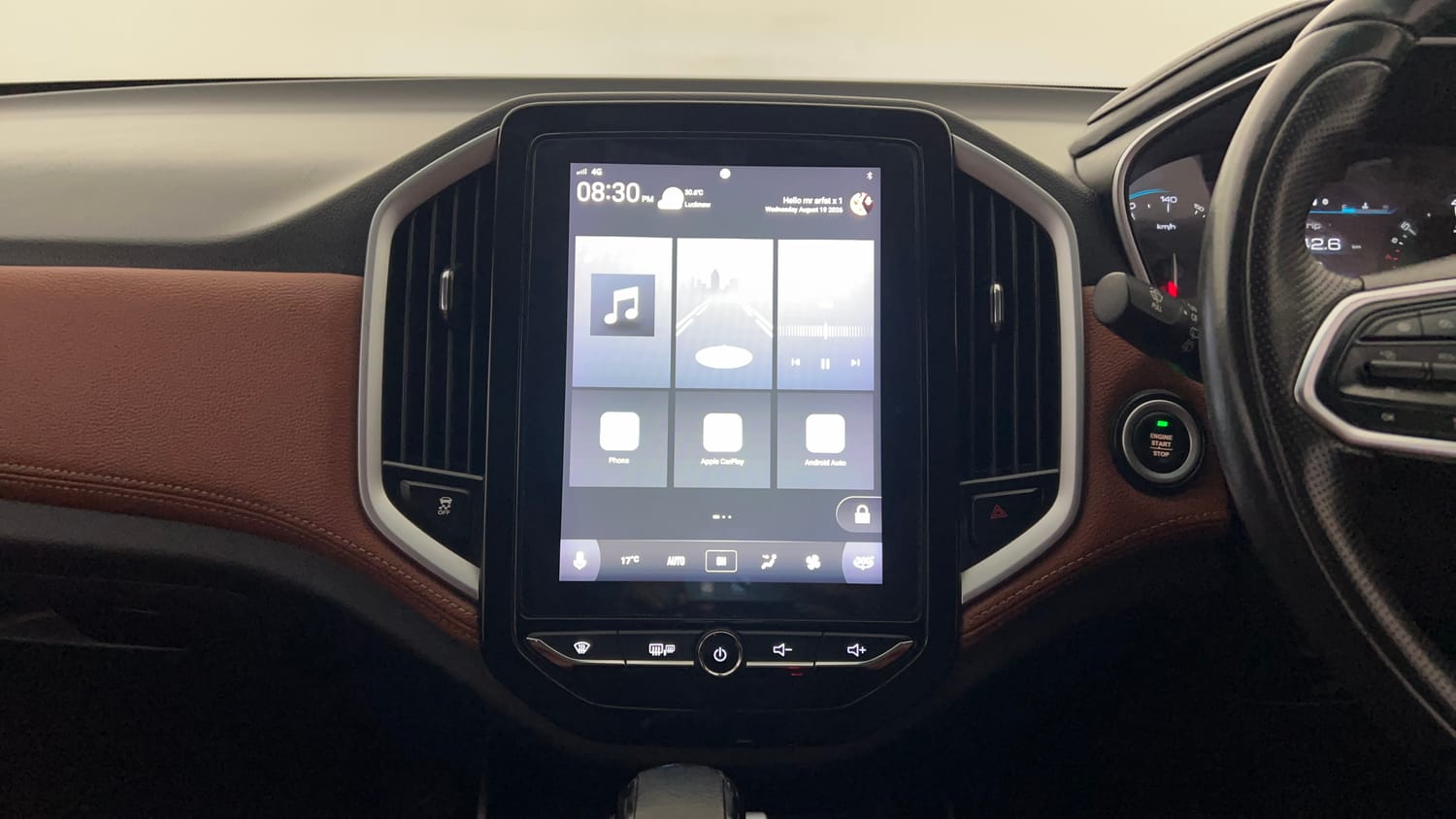 Used 2020 MG Motors Hector Plus Sharp 1.5 DCT Petrol Petrol Automatic interior MUSIC SYSTEM & AC CONTROL VIEW
