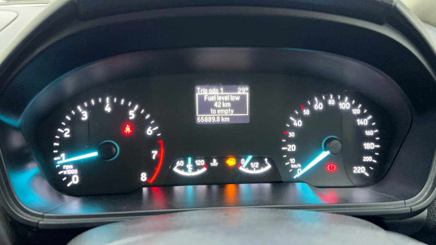 Used 2018 Ford EcoSport Titanium + 1.5L Ti-VCT Petrol Manual interior CLUSTERMETER VIEW