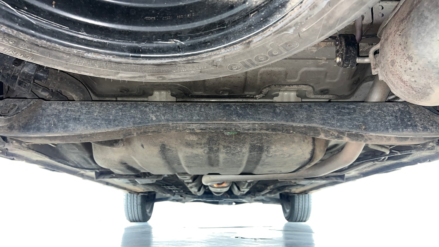 Used 2023 Kia Carens Prestige 1.4 Petrol MT 7 STR Petrol Manual extra REAR UNDERBODY VIEW (TAKEN FROM REAR)