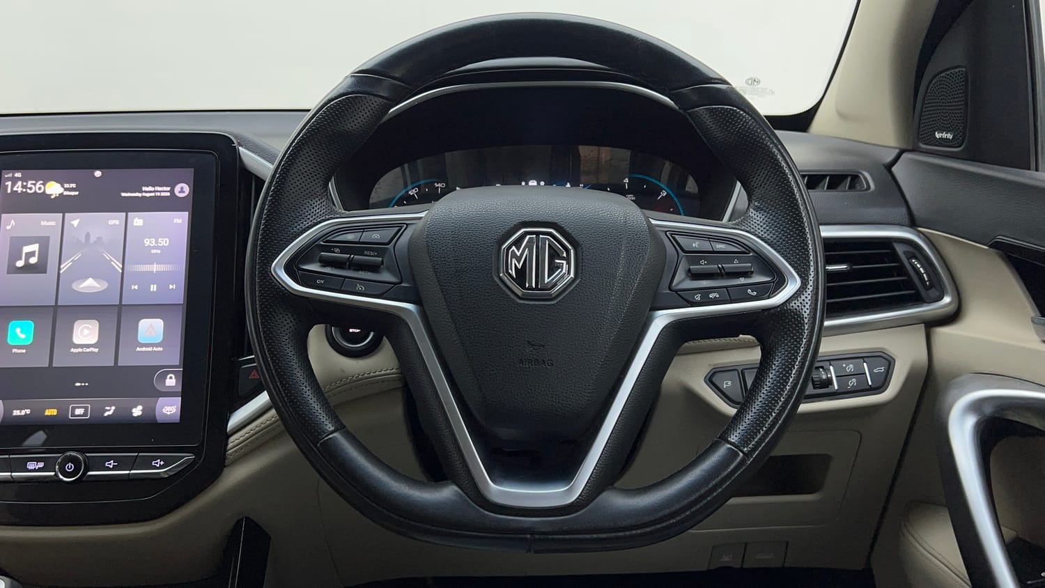 Used 2022 MG Motors Hector Sharp 1.5 Petrol Turbo Hybrid MT Hybrid Manual interior STEERING VIEW