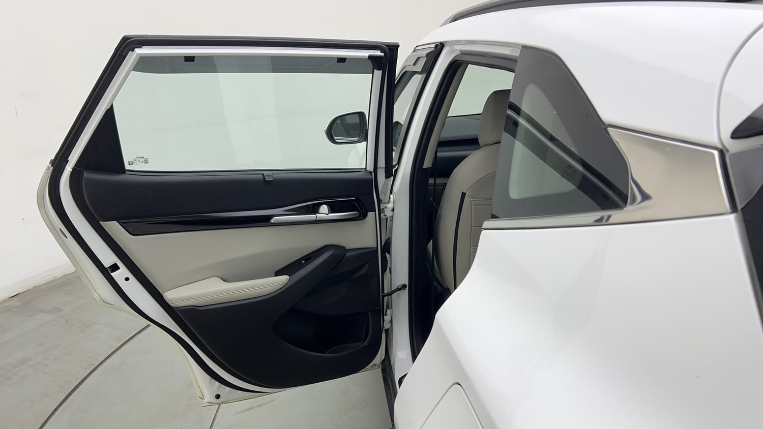 Used 2023 Kia Seltos HTX 1.5 Petrol Manual interior LEFT REAR DOOR OPEN VIEW