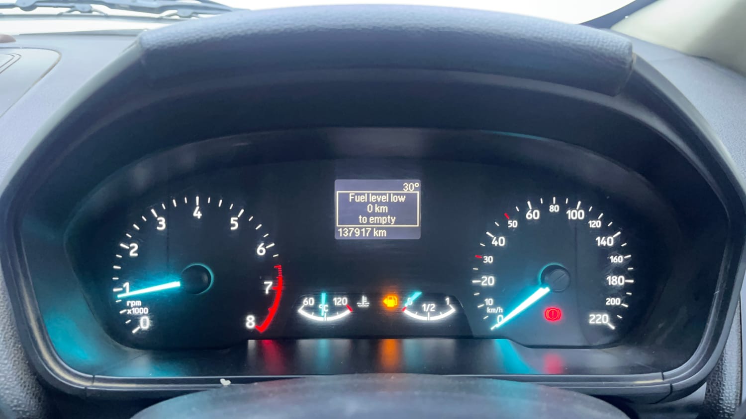 Used 2018 Ford EcoSport Titanium 1.5L Ti-VCT Petrol Manual interior CLUSTERMETER VIEW