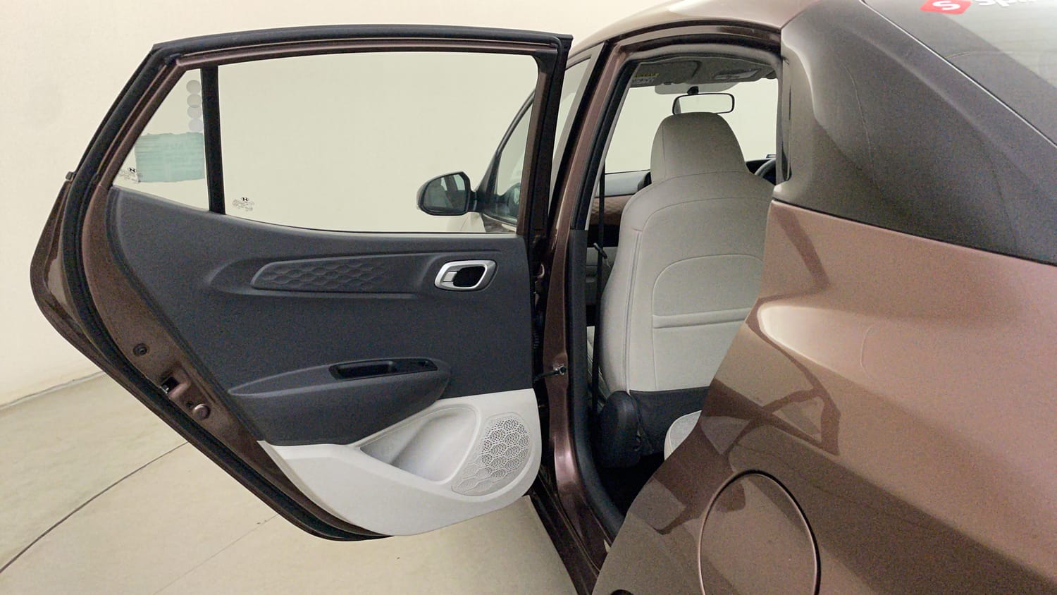 Used 2022 Hyundai Aura SX Plus 1.2 AMT Petrol Petrol Automatic interior LEFT REAR DOOR OPEN VIEW