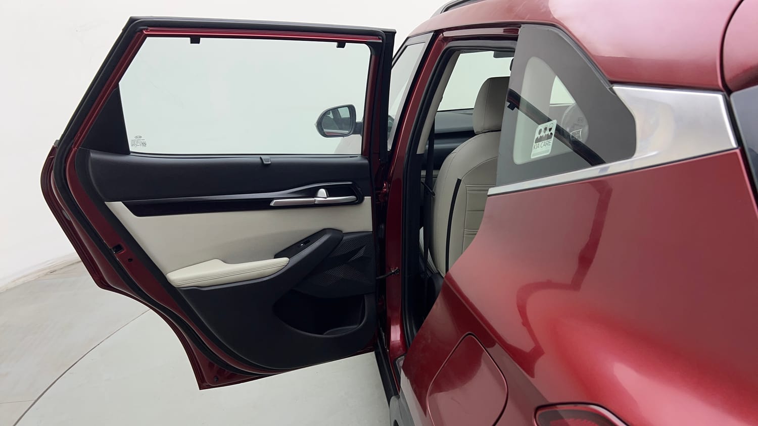 Used 2021 kia Seltos HTX IVT 1.5 Petrol Automatic interior LEFT REAR DOOR OPEN VIEW