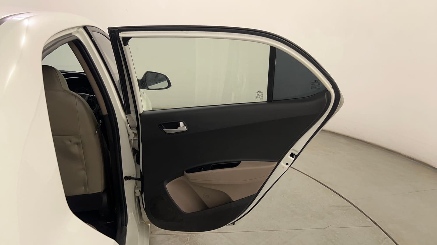 Used 2018 Hyundai Xcent SX 1.1 CRDi Diesel Manual interior RIGHT REAR DOOR OPEN VIEW