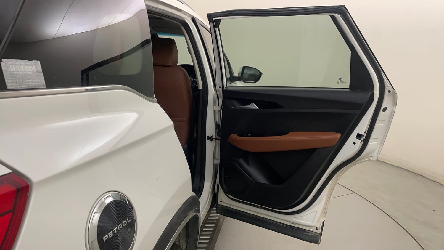 Used 2023 MG Motors Hector Plus Sharp 1.5 Petrol Turbo CVT 6-STR Petrol Automatic interior RIGHT REAR DOOR OPEN VIEW