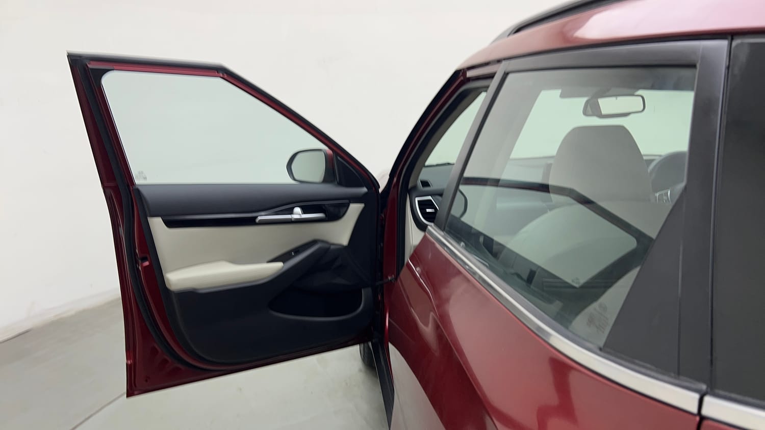 Used 2021 kia Seltos HTX IVT 1.5 Petrol Automatic interior LEFT FRONT DOOR OPEN VIEW