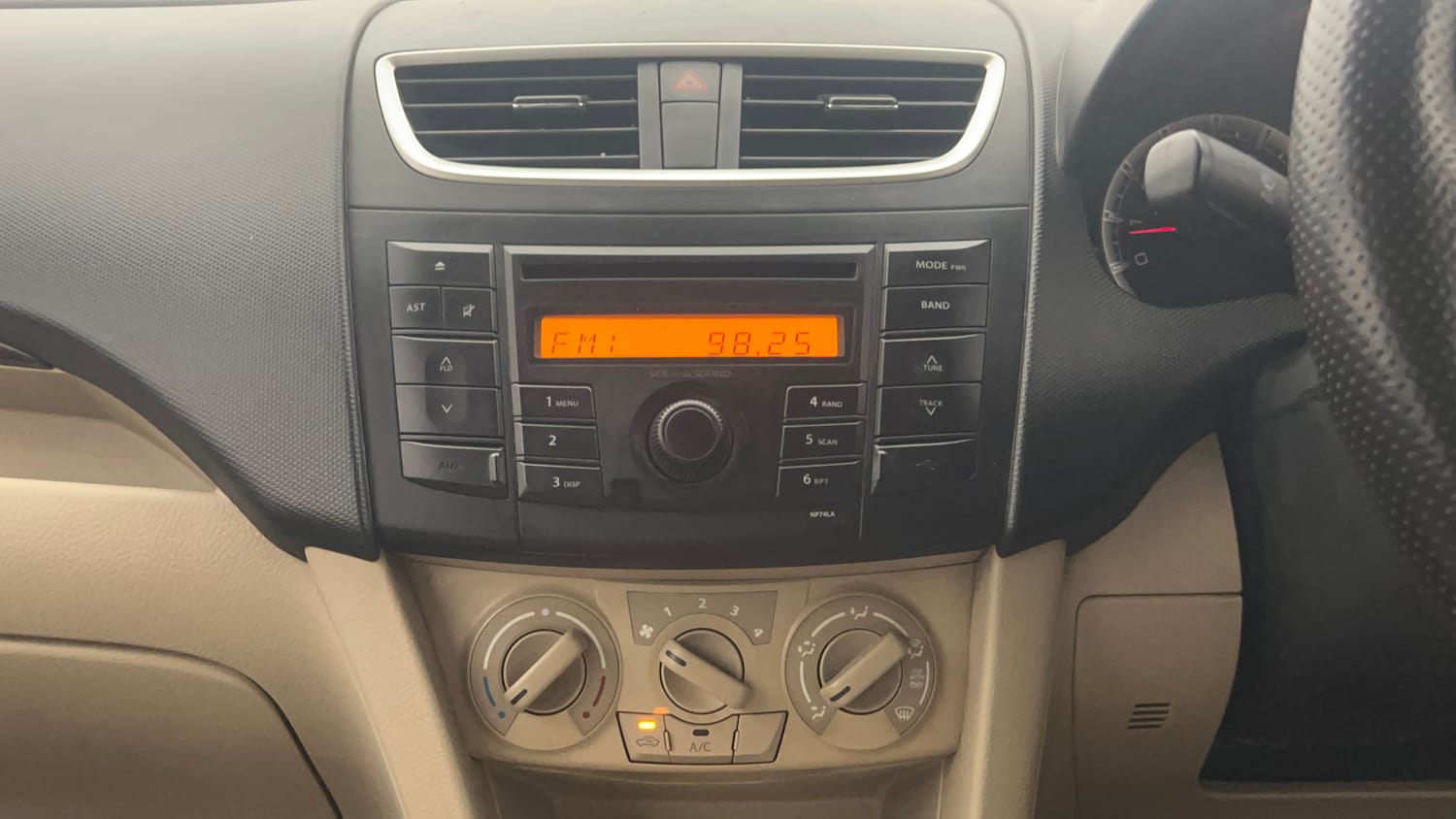 Used 2014 Maruti Suzuki Swift Dzire VXI Petrol Manual interior MUSIC SYSTEM & AC CONTROL VIEW