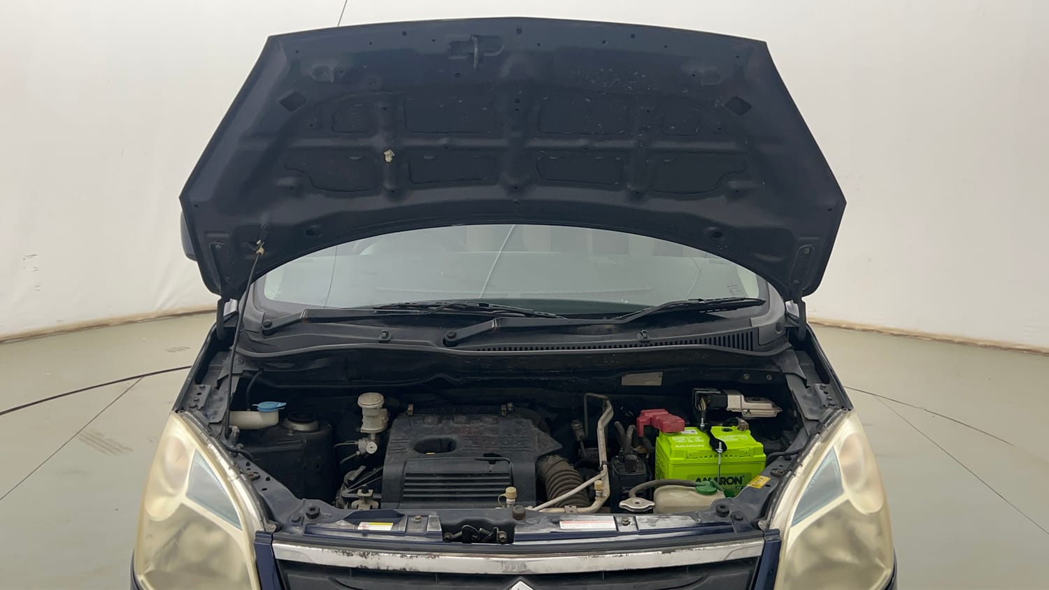 Used 2018 Maruti Suzuki Wagon R 1.0 VXI AMT Petrol Automatic engine ENGINE & BONNET OPEN FRONT VIEW