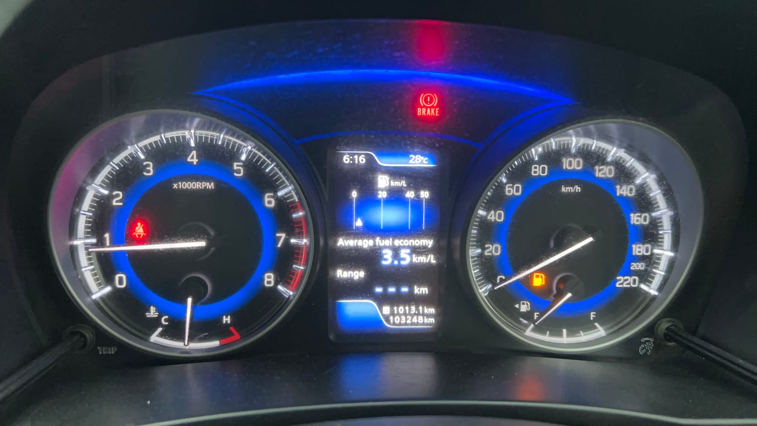 Used 2019 Maruti Suzuki Baleno Zeta Petrol Manual interior CLUSTERMETER VIEW