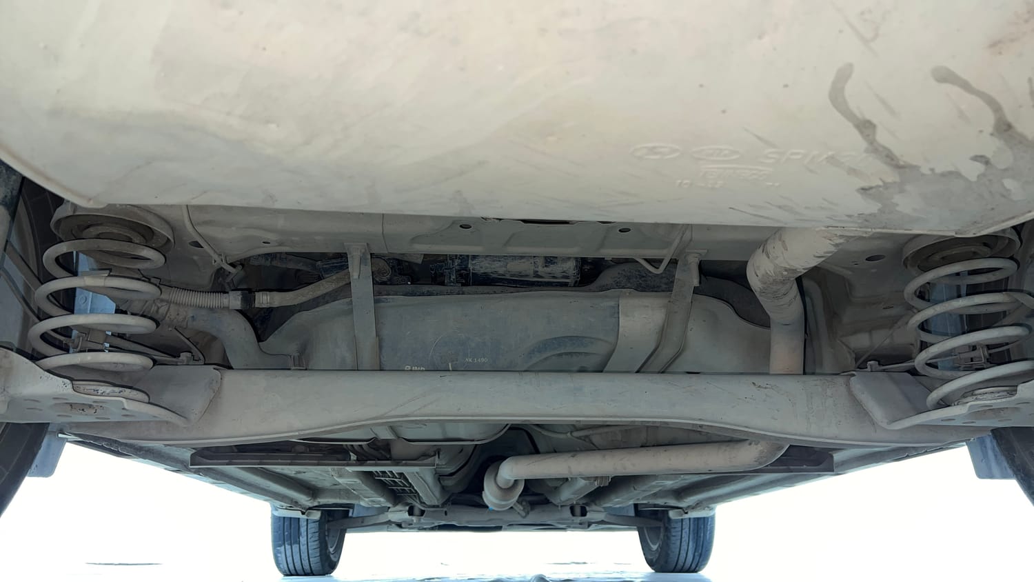 Used 2023 Kia Seltos HTX 1.5 Petrol Manual extra REAR UNDERBODY VIEW (TAKEN FROM REAR)