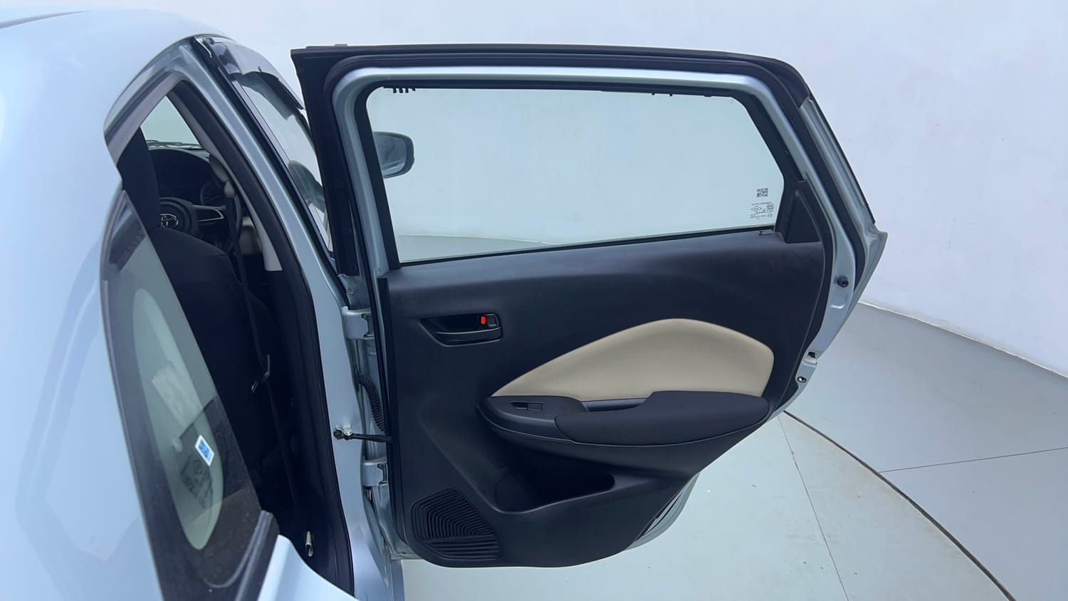 Used 2023 Toyota Glanza S AMT Petrol Automatic interior RIGHT REAR DOOR OPEN VIEW