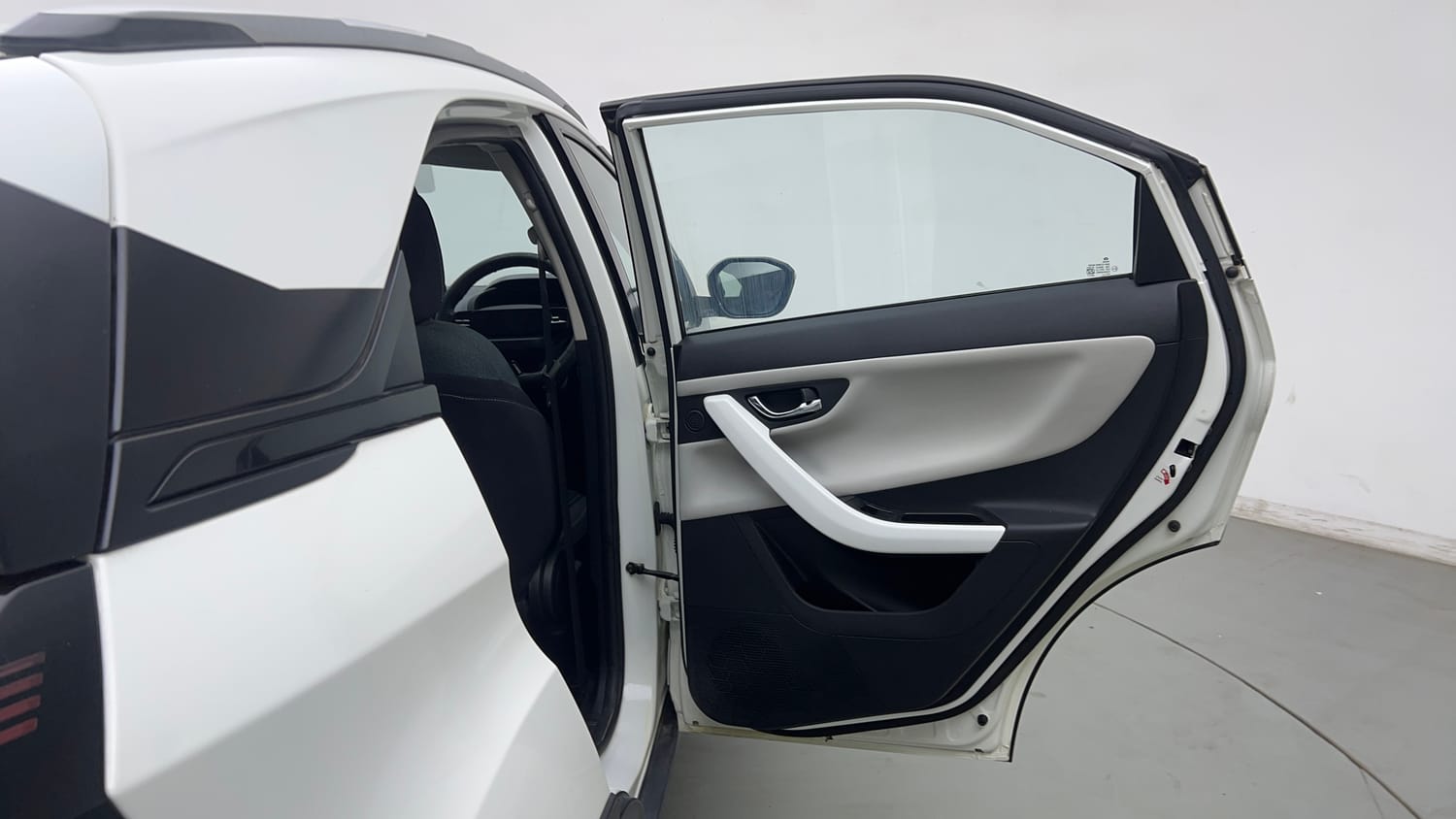 Used 2023 Tata Nexon Creative 1.2 Revotron Petrol 6MT Petrol Manual interior RIGHT REAR DOOR OPEN VIEW