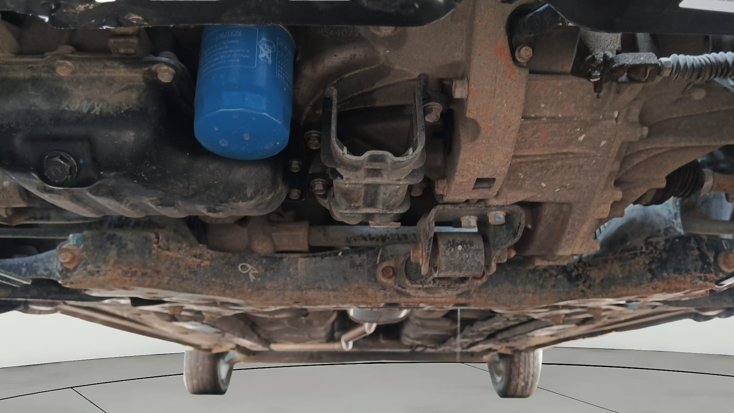 Used 2015 Hyundai Xcent S 1.2 (O) Petrol Manual extra FRONT LEFT UNDERBODY VIEW